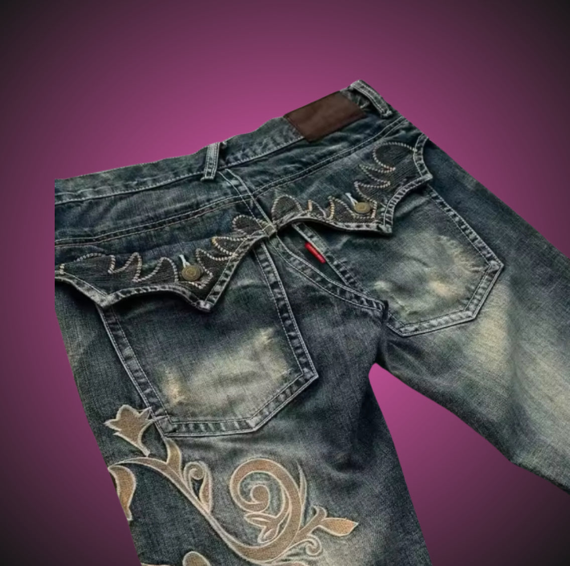 LAYERED FLORA JEANS