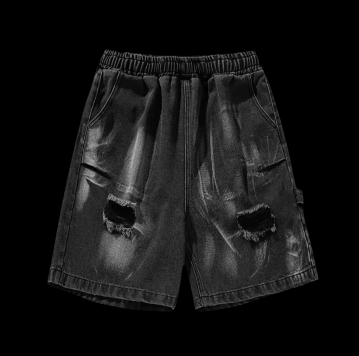 RIPPED OVERSIZED JORTS