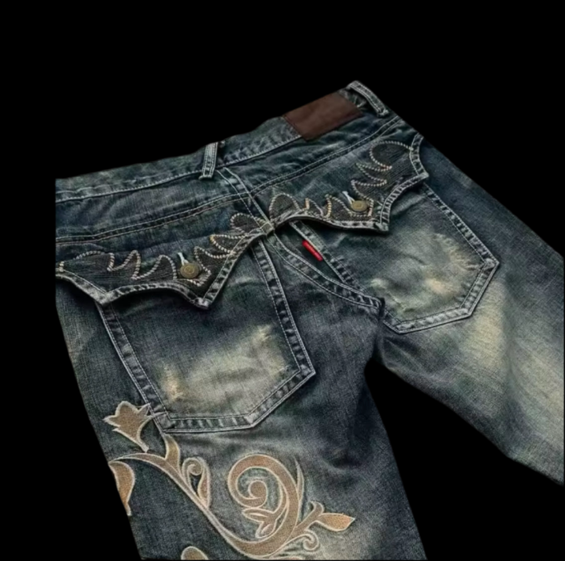 LAYERED FLORA JEANS