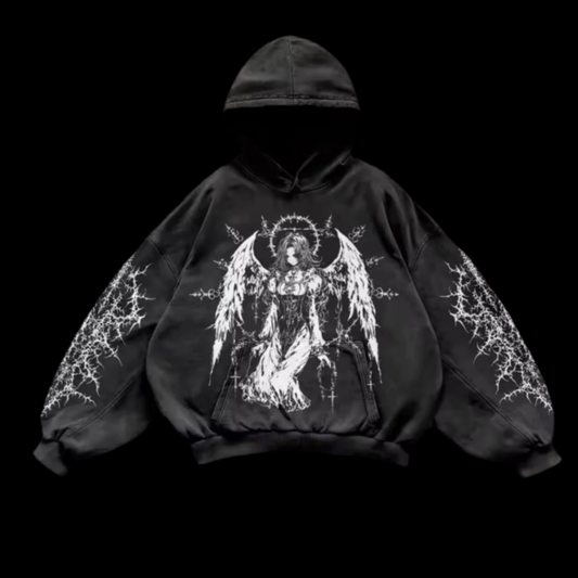 BLACK ALT ANGEL HOODIE