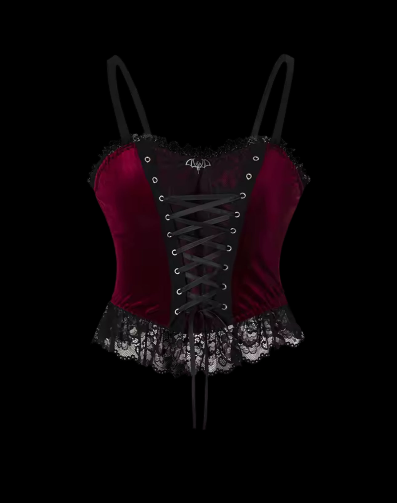 RED AND BLACK CORSET STYLE TOP