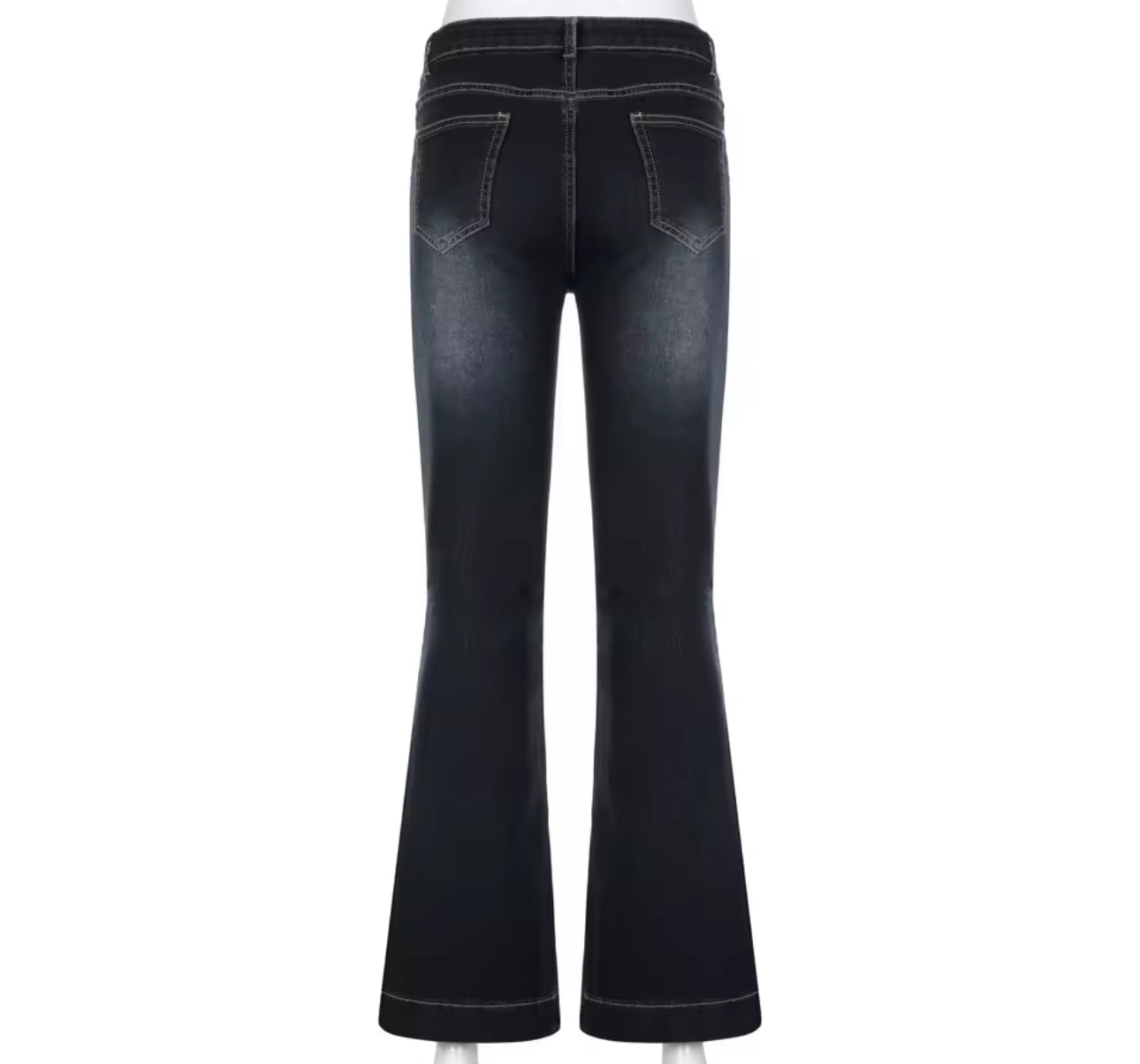 DARK BLUE SUPER LOW RISE JEANS