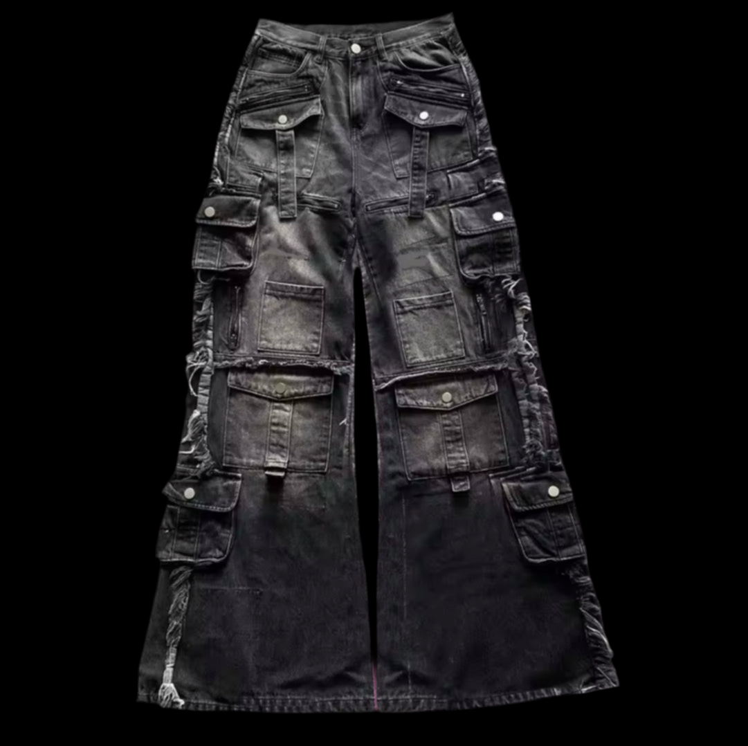 ZIP CARGO GOTH JEANS