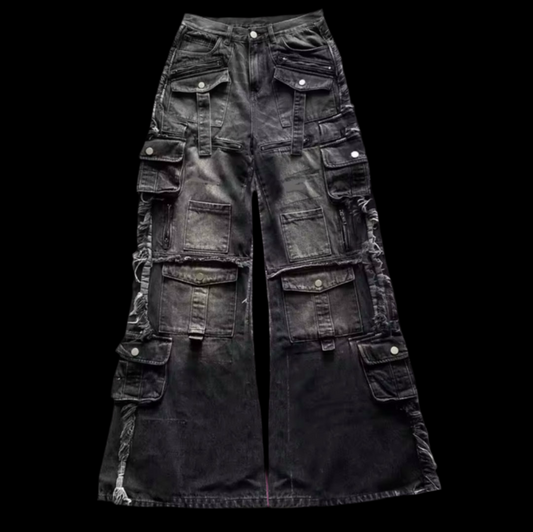 ZIP CARGO GOTH JEANS