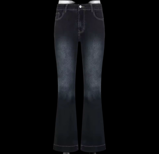 DARK BLUE SUPER LOW RISE JEANS