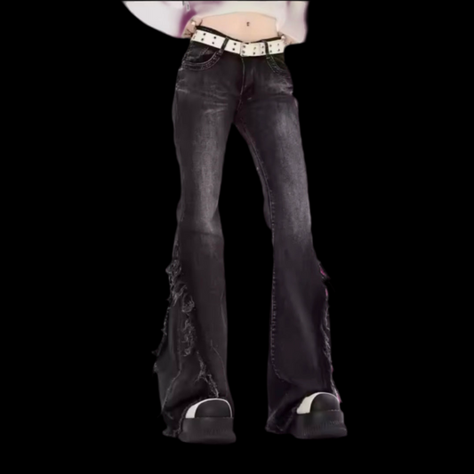 Frayed Bellbottom Jeans