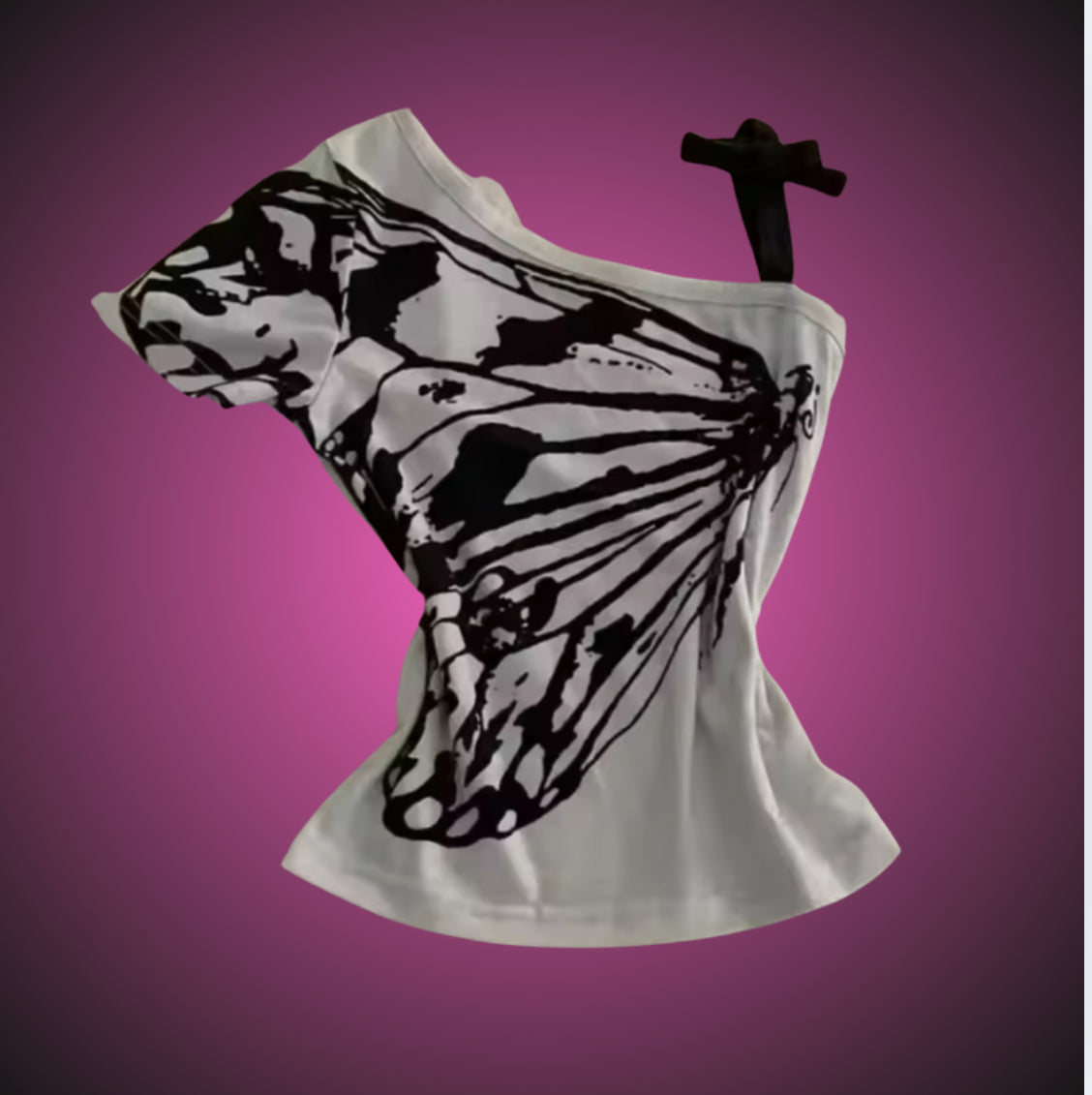 BUTTERFLY SHOULDER TSHIRT