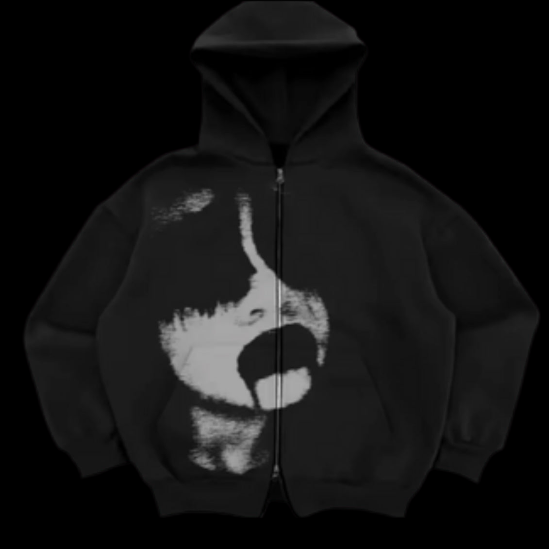 SMEARED ZIP UP