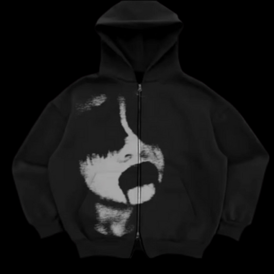 SMEARED ZIP UP