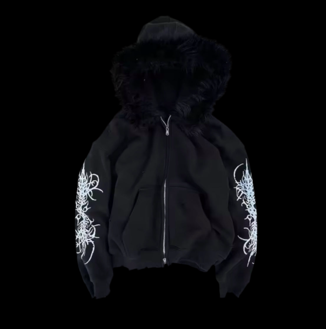 BLACK FUR COAT