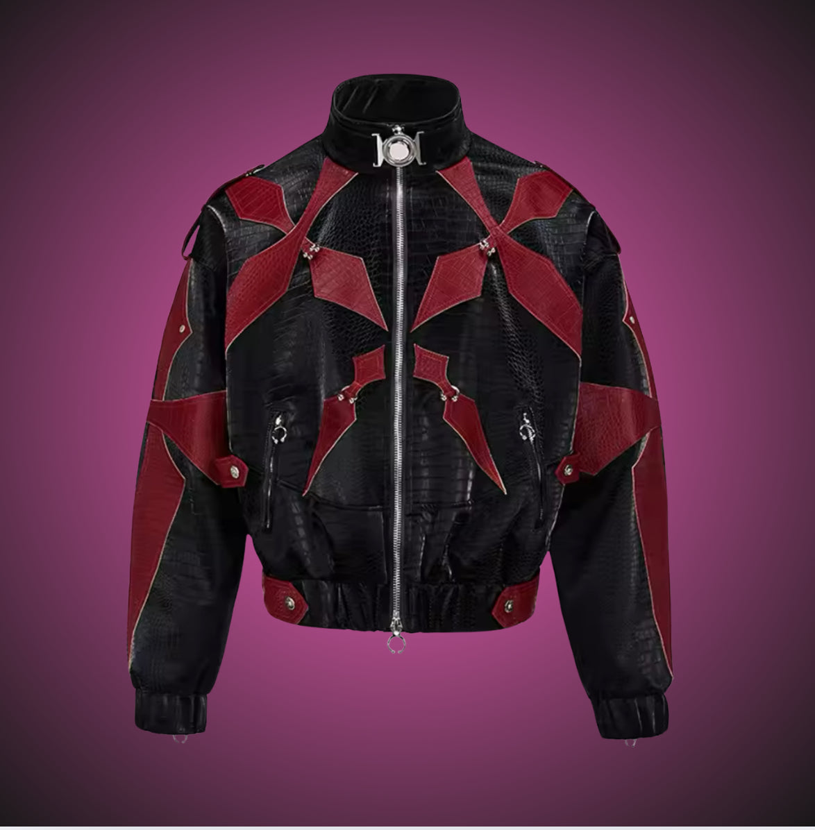LEATHER EMBLEM JACKET