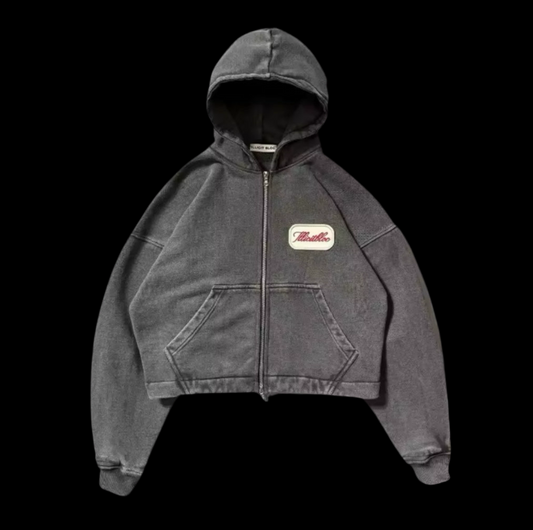 GREY ZIP UP JACKET