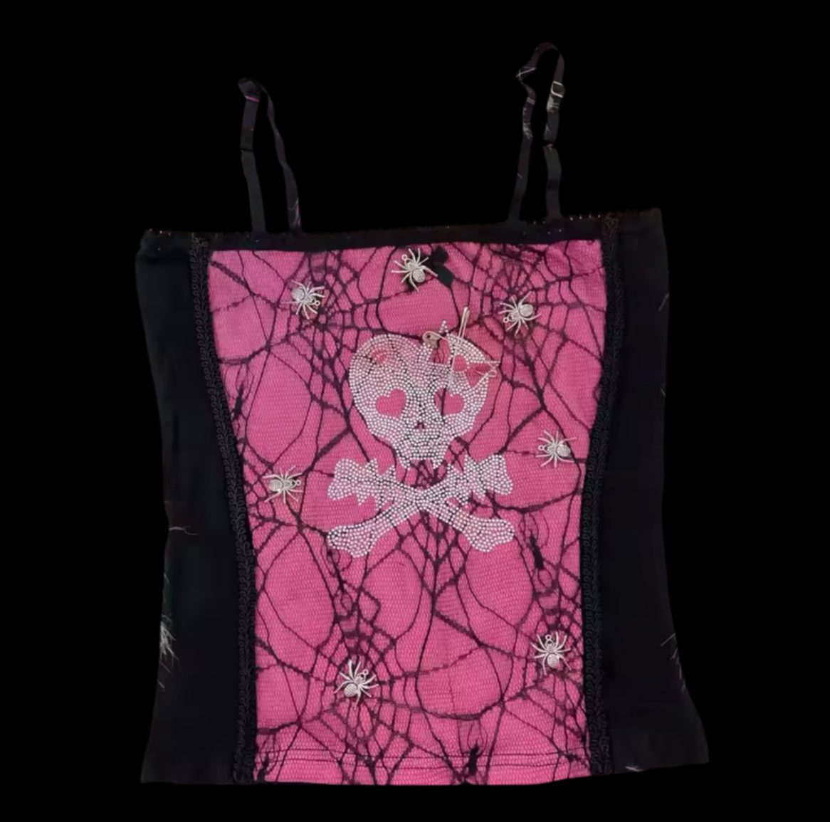 PINK SKULL VEST TOP