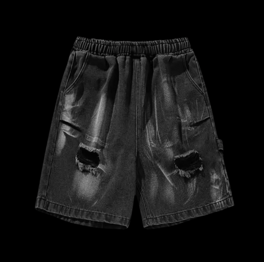 RIPPED OVERSIZED JORTS