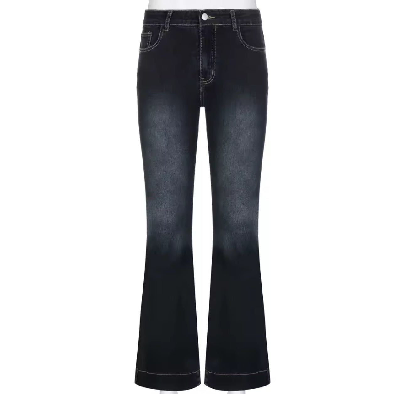 DARK BLUE SUPER LOW RISE JEANS