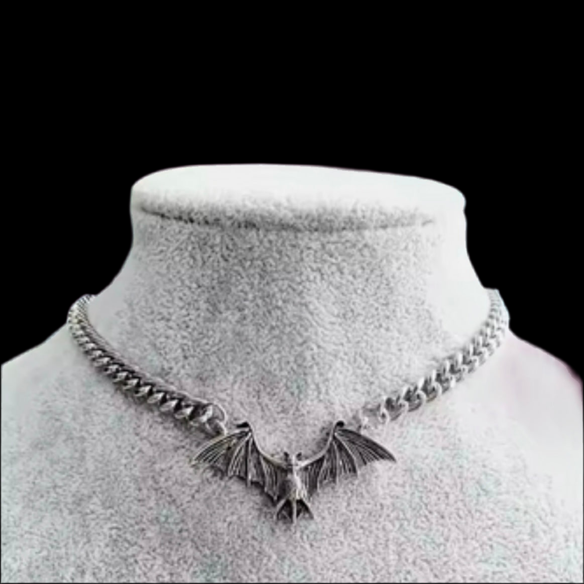 SILVER BAT CHAIN