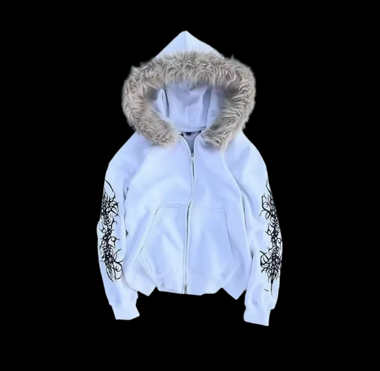 WHITE FUR COAT