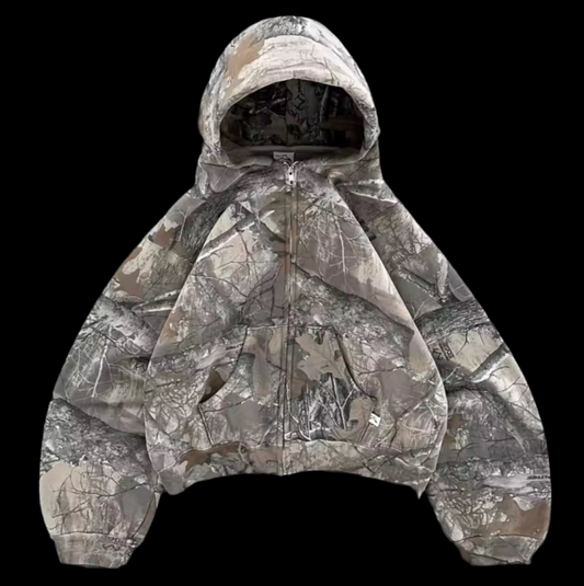 CAMO BRANCH ZIP UP