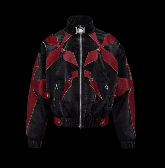 LEATHER EMBLEM JACKET