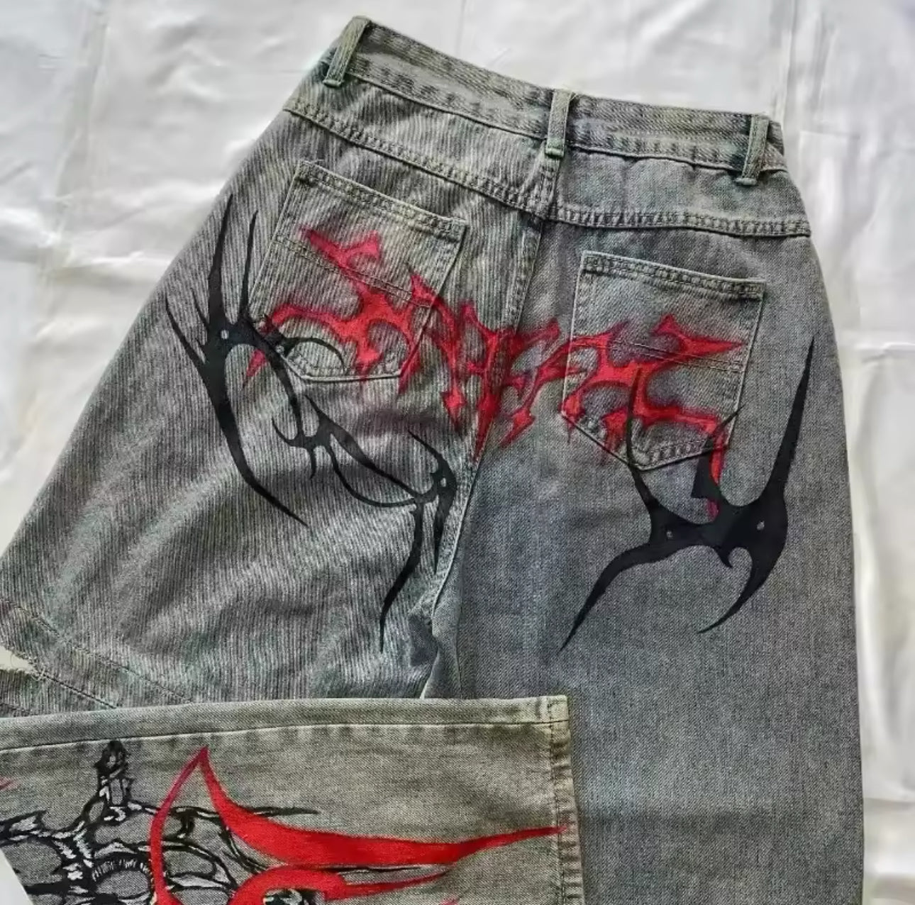 RAGGED RED JEANS