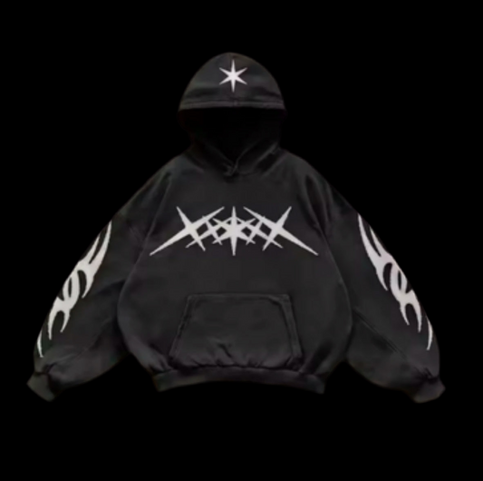 BLACK STARBURST HOODIE