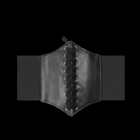 Laced Leather Belt Corset