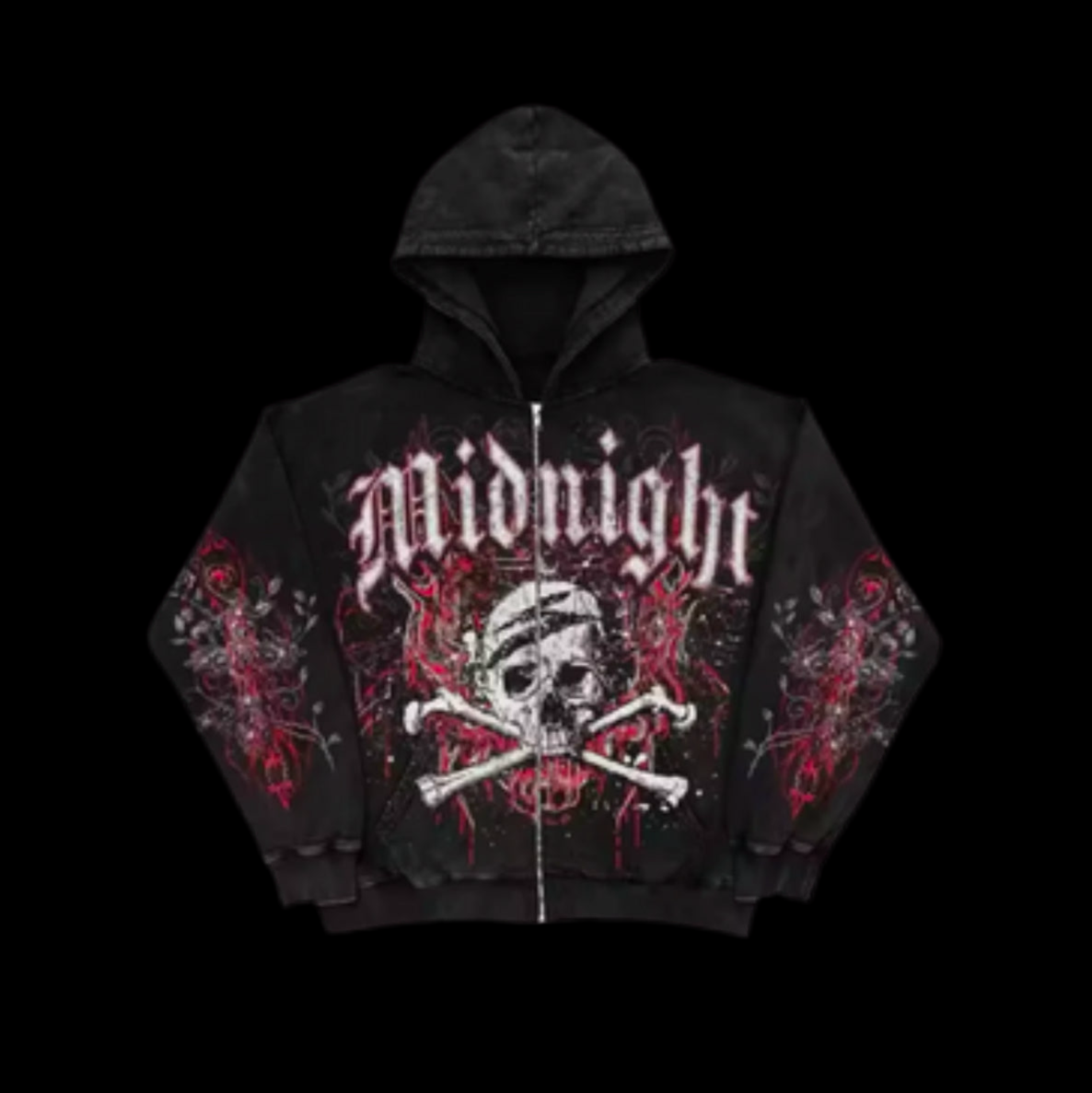 RED MIDNIGHT ZIP UP