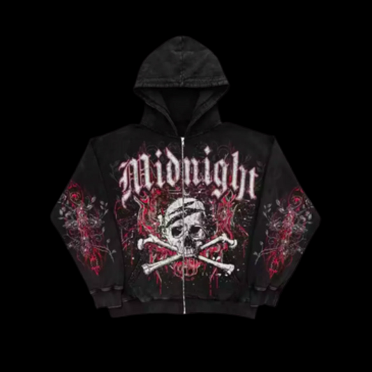 RED MIDNIGHT ZIP UP