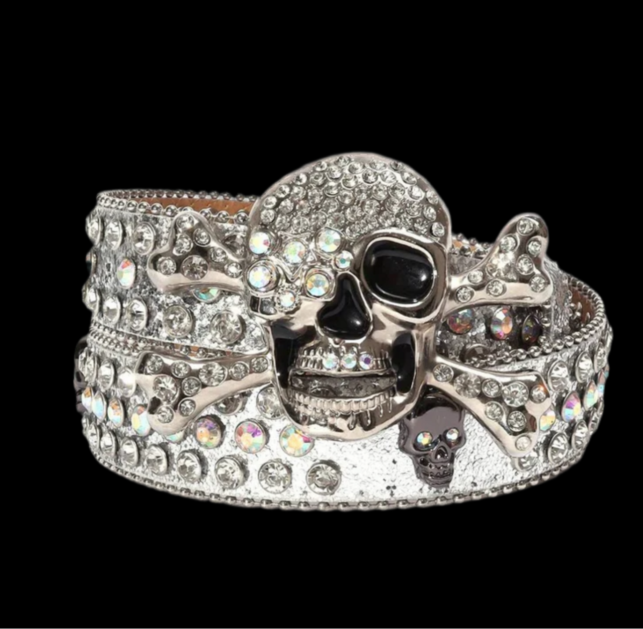 GLITZ SKULL BELT