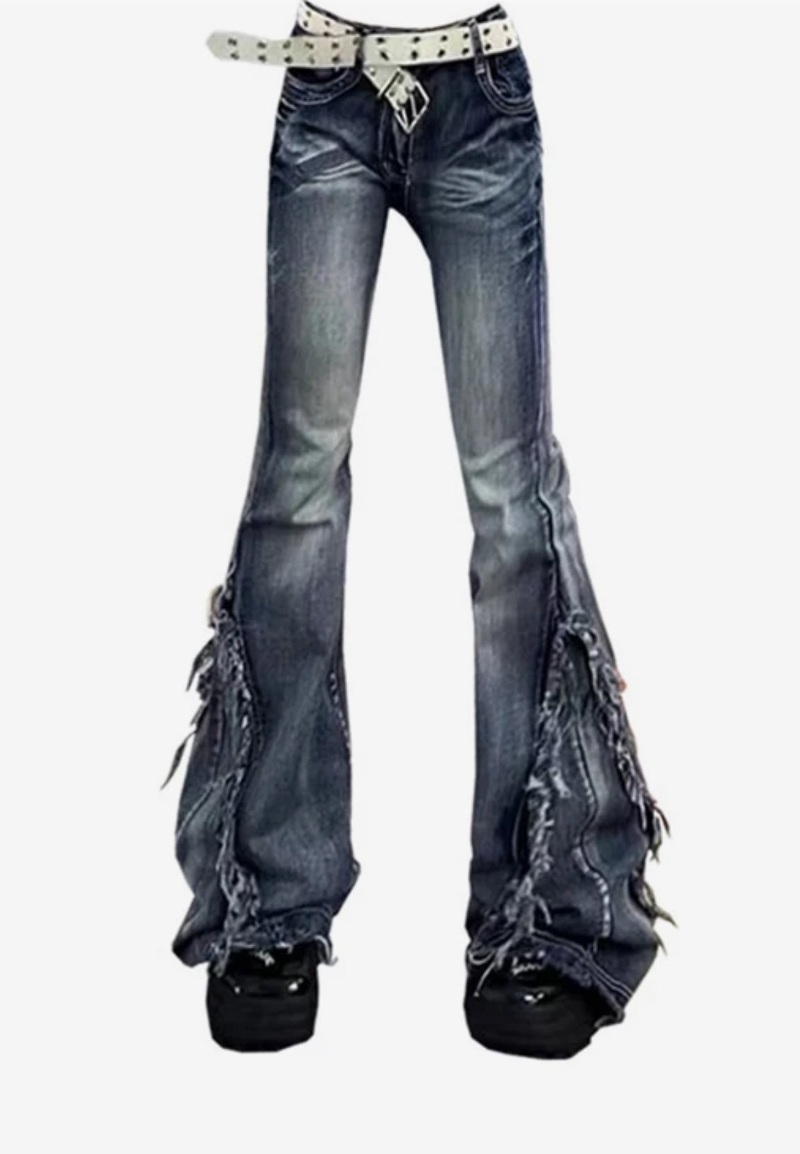 Frayed Bellbottom Jeans
